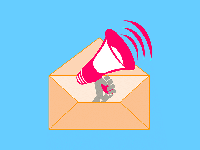 Graphic of a megaphone in an envelope